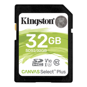 Memoria SD 32gb Kingston Canvas Clase 10 100MB/s