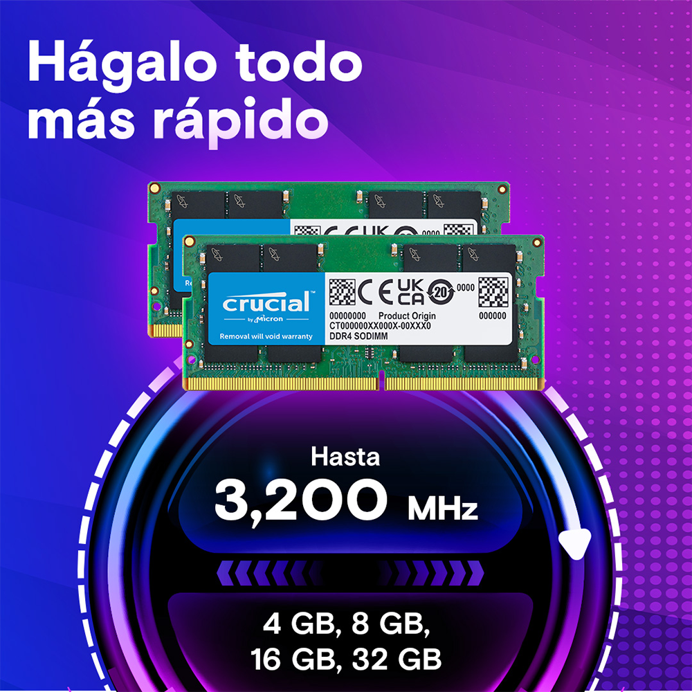 Memoria Ram Crucial DDR4 Para Portátil