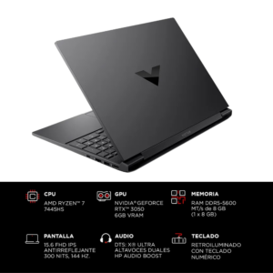 Portátil HP Gaming Victus AMD Ryzen 7